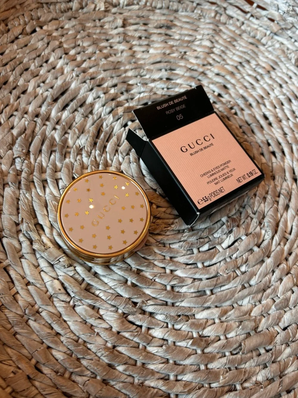 New Gucci Luminous Matte Powder Blush 05 Rosy Beige